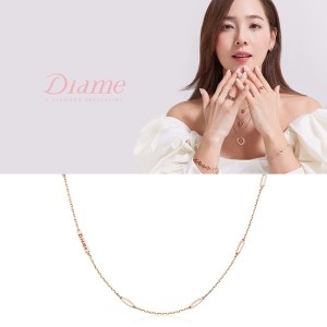 아미 다이 유진착용 매그놀리아 14K골드 목걸이 UGN0978_이미지