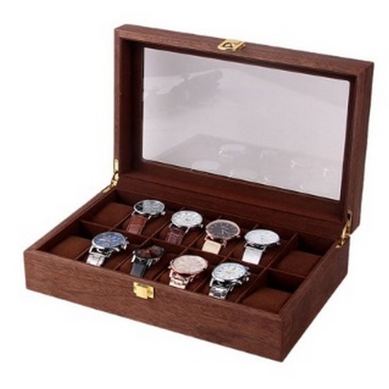 비텐 고급 우드 클래식 시계보관함 12구_이미지