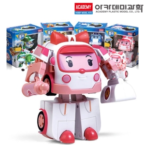아카데미 로보카 폴리 5인치 디럭스 엠버 S83095 구급차 변신 로봇 시리즈 자동차 장난감_이미지