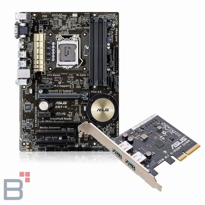 ASUS Z97-K + USB3.1 CARD STCOM_이미지