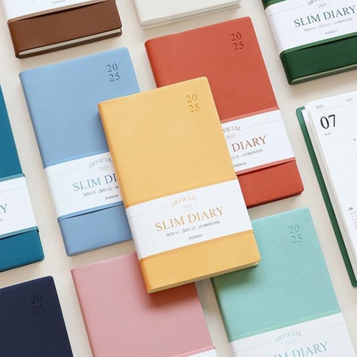 인디고 2025 오피셜 슬림 먼슬리 다이어리