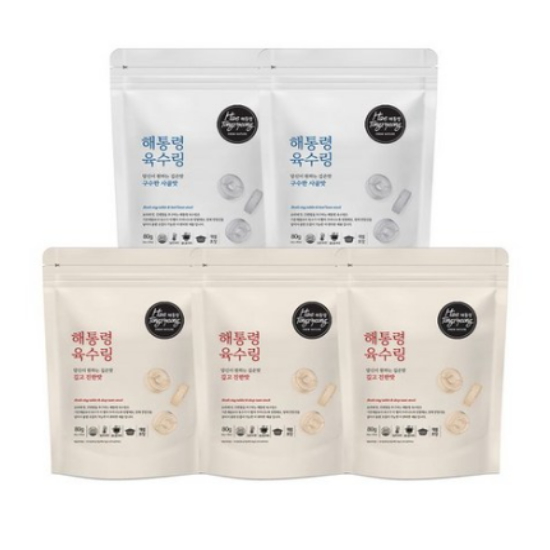 빅마마씨푸드 해통령 육수링 구수한 사골맛 20알 80g x 2개+깊고 진한맛 20알 80g x 3개 (1개)