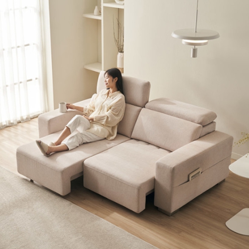 삼익가구 루베르 슬라이드 확장형 패브릭 소파 3인용