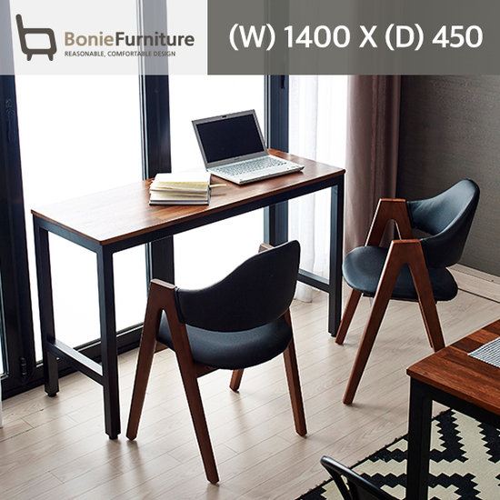 보니애가구 로망스 멀바우 Low 바테이블 (1400x450,의자2개)