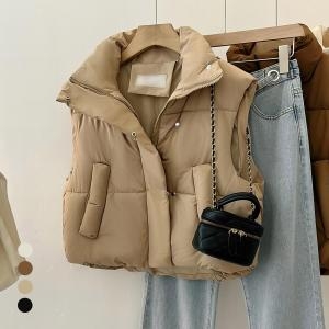  KARRA 유니크포켓플랩패딩베스트_A4W0028