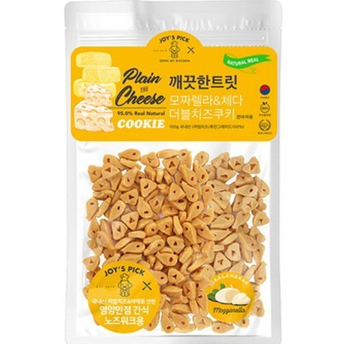 ㅤ조이스픽 깨끗한트릿 모짜렐라 체다 믹스 치즈쿠키 100g (1개)_이미지