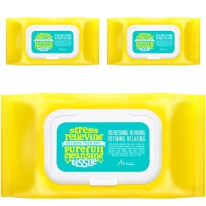 뷰티팩토리 아리얼 스트레스 릴리빙 퓨어풀 클렌징 티슈 80매 (6팩)