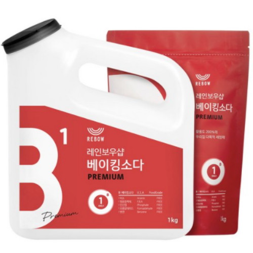 성신상사 레인보우샵 ㅤ베이킹소다 왕톡톡이 리필세트 본품 1kg + (리필 1kg) (2세트)_이미지