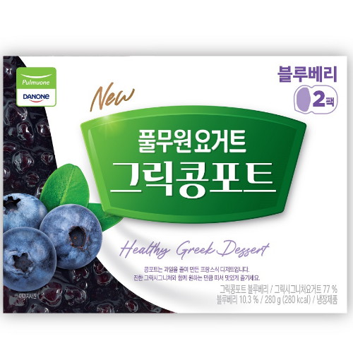 풀무원다논  그릭콩포트 블루베리 140g