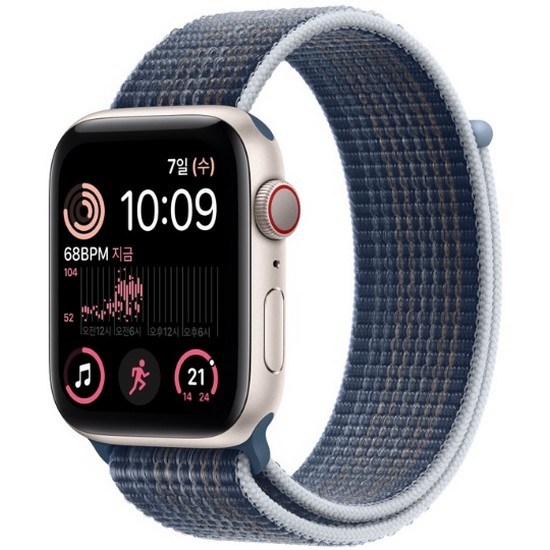 APPLE 워치 SE 2세대 44mm Cellular 스타라이트 알루미늄 (스포츠루프)