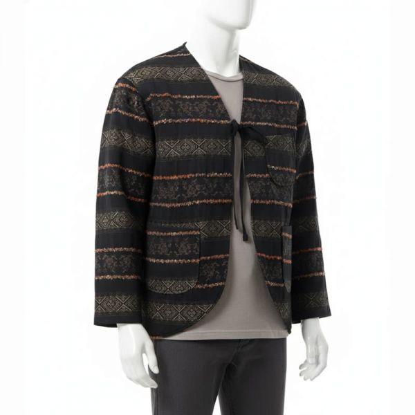 �����Ͼ�尡���� ENGINEERED GARMENTS Cutaway Jacket Black PC Ethnic Jacquard 24F1WD00..