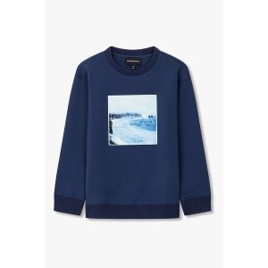 아르마니주니어 엠포리오 픽처 로고 디테일 맨투맨 0455313010_이미지