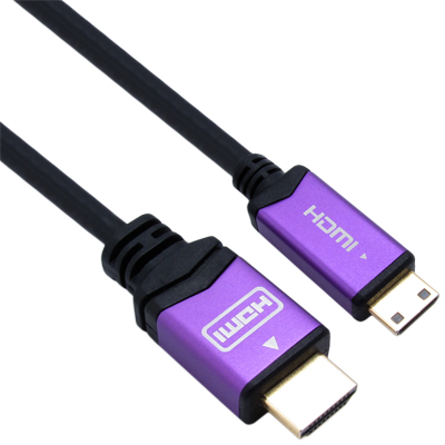 �������� NETmate HDMI to Mini HDMI Ver1.4 Violet Metal ���̺�