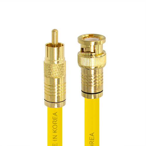 탑라인에이치디 솔탑 골드 고급형 RCA TO BNC 옐로우 TV 동축 케이블 (SOLTOP-912, 10m)