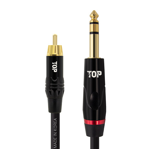 탑라인에이치디 솔탑 RCA to 5.5mm 스테레오 MM 케이블 (2m, SOLTOP-2093)_이미지