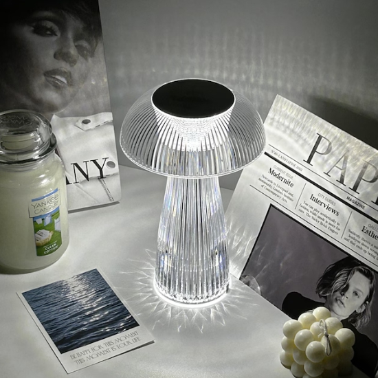 LED 머쉬룸 크리스탈 무드등
