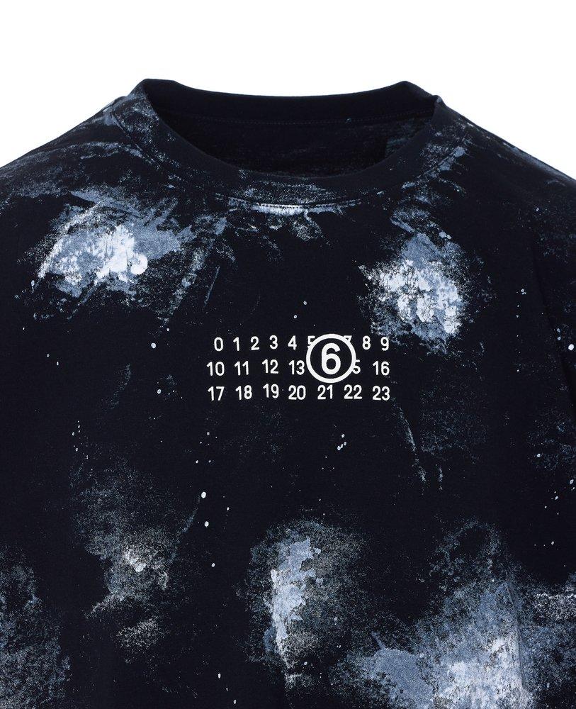 메종마르지엘라 엠엠식스 NUMERIC 로고 페인트 티셔츠 SH2GC0039/M20048900 B0011987770