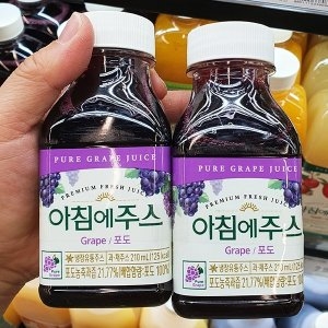 서울우유 아침에주스 포도 210ml (2개)_이미지