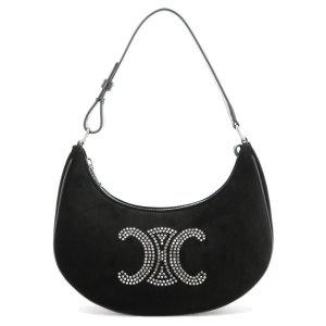 AVA BAG IN VELVET WITH TRIOMPHE STRASS 193952FJM 38SI 아바 벨벳 트리옹프 백 1..