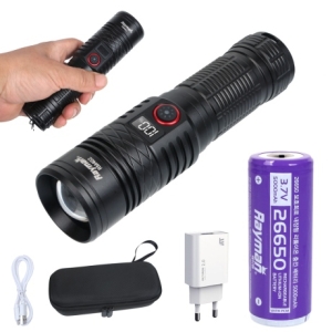 레이맨 RM402-26650FS 화이트레이저 LED 손전등+배터리 풀세트
