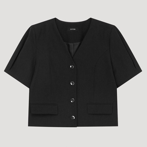 인동에프엔 시스티나 린넨 퍼프 슬리브 크롭 자켓 AWWJKP21170