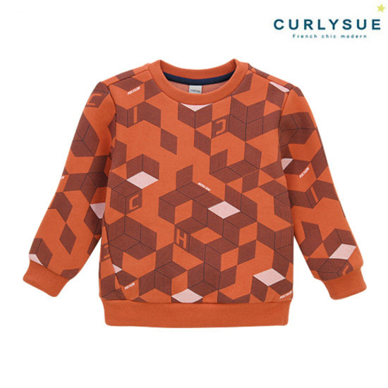 컬리수 폴리곤전판나염 맨투맨 기모 CNW1XQTS541M 겨울