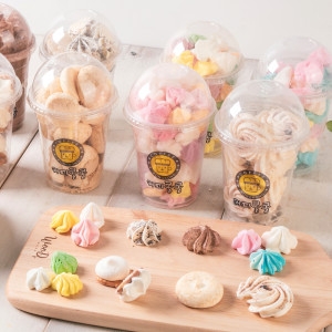 커피콩콩 수제 머랭 쿠키 답례품 오리지널 솜사탕 14oz 30g50g