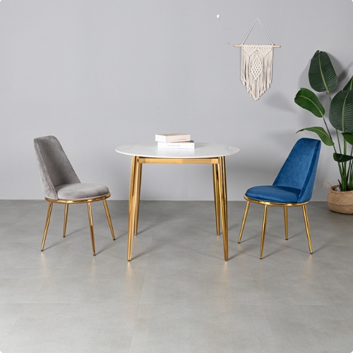  라로퍼니처 원스 무광 원형 포세린 통세라믹 식탁 900 [의자2개]