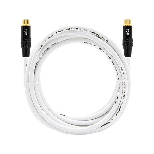 탑라인에이치디 HDTOP RCA FF 화이트 연장 케이블 (1m, HT-TP1096)