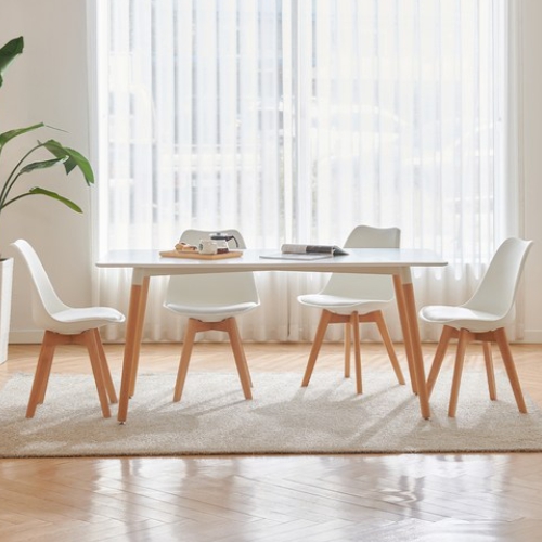 웰퍼니쳐  보니타 HPM 원목 식탁 1200 (의자4개)