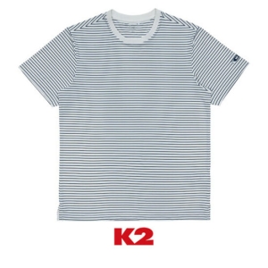  K2 남성 코드텐CODE10 아이스 스트라이프 라운드 티셔츠 KMM23