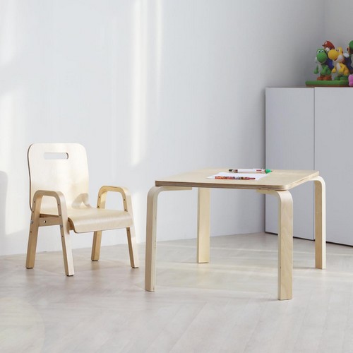 일루일루 프로스 원목 어린이 높이조절 의자+책상 세트