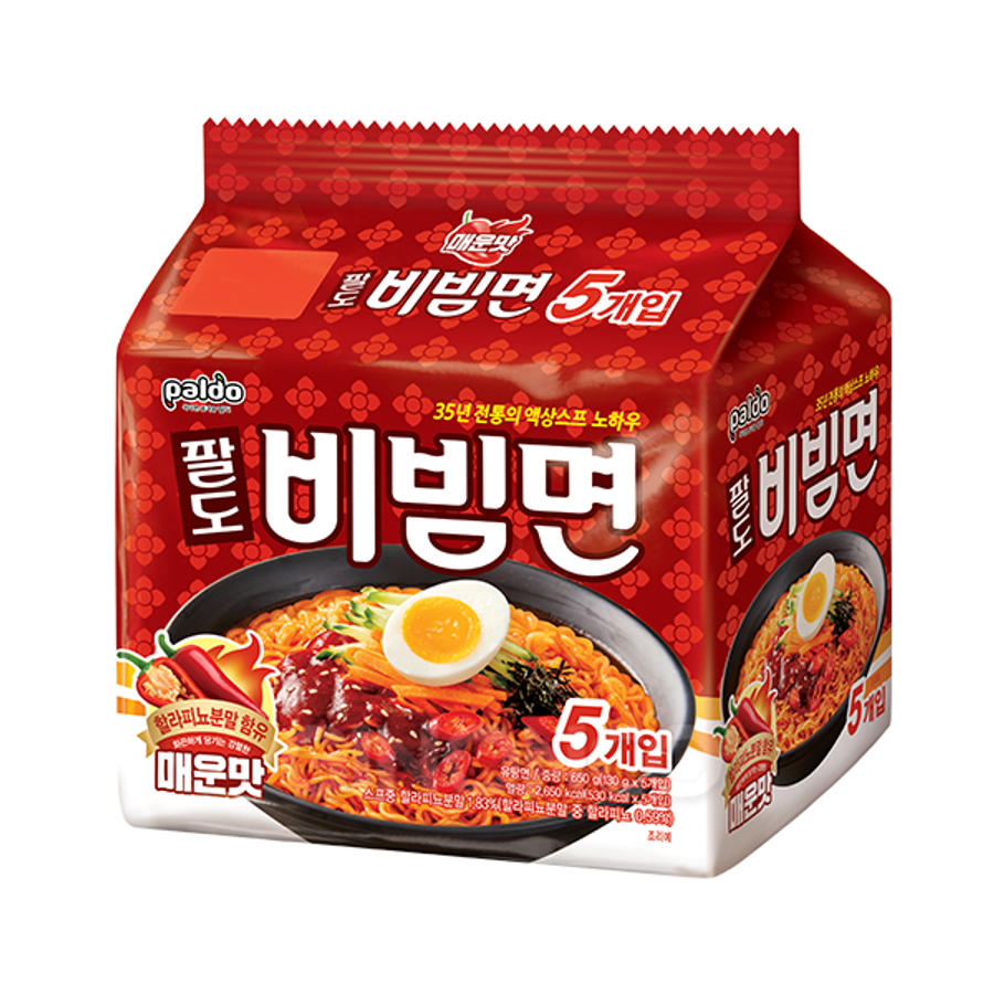 팔도 비빔면 매운맛 130g (5개)