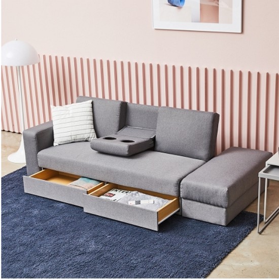 아이와비 투앤드 수납형 패브릭 소파베드 2인용