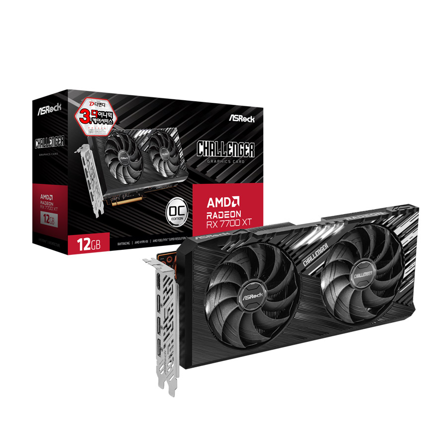 ASRock 라데온 RX 7700 XT CHALLENGER OC D6 12GB 디앤디컴