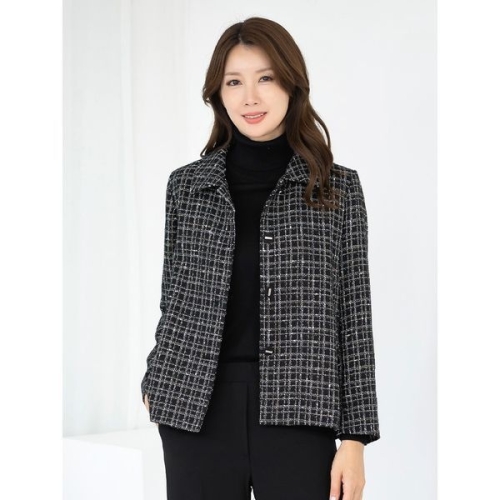 모슬린 엄마옷 트위드 카라 정장자켓 MQG124514 마담 미시 중년여성 빅사이즈 할머니옷 50대 60대 70대