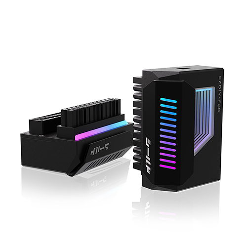 EZDIY-FAB SHIELD ATX 24핀 ARGB 180도 어댑터 (블랙)_이미지