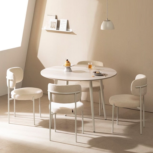 라움에스알 제나 원형 양면 세라믹 식탁 1000 (의자별도)_이미지