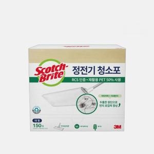 3M 스카치브라이트 정전기 청소포 대용량 재활용 PET 대형 150매 (1개)_이미지