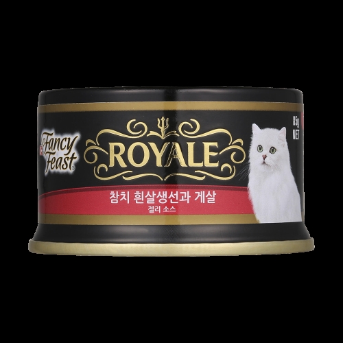 팬시피스트 로얄 참치 흰살생선과 게살 젤리 소스 캔 85g (1개)_이미지