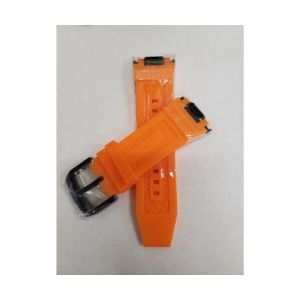인빅타 New Genuine 30mm ORANGE Rubber Strap W Design Signed SS Buckle 233259_이미지