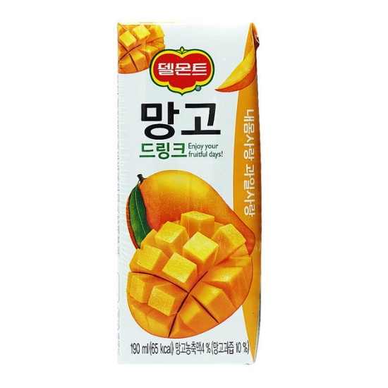 롯데칠성음료 델몬트 망고 드링크 190ml (1개)_이미지
