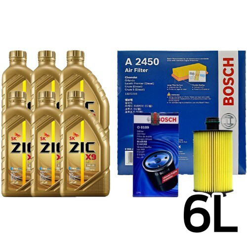 X9 LS 5W30 6L + 보쉬필터 쉐보레 올란도 2.0 디젤