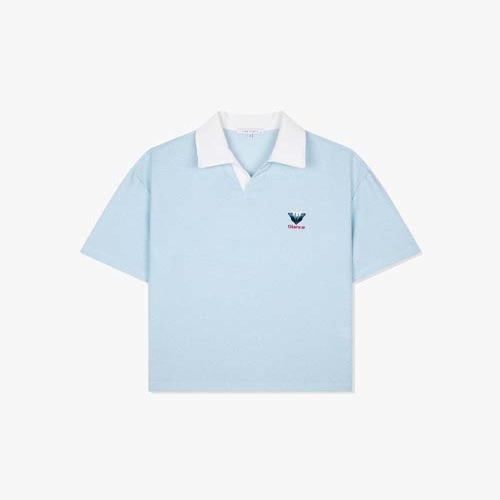 LKS41346라이트블루 오픈칼라 반팔 티셔츠