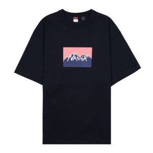 비아델루쏘 난가 남성 에코 하이브리드 로고 티셔츠 NW2411 1G805 C BLK/PINK 105774_이미지