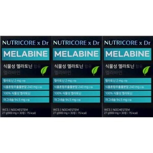 뉴트리코어 식물성 멜라토닌 함유 멜라바인 900mg 30정 (3개)