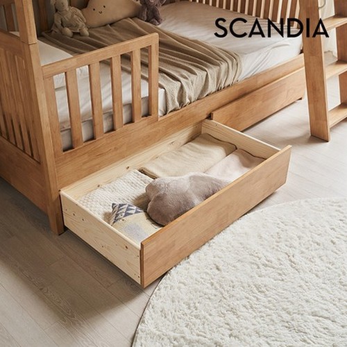 스칸디아 시몬 프리미엄 원목 분리형 어린이 2층침대용 서랍 2개