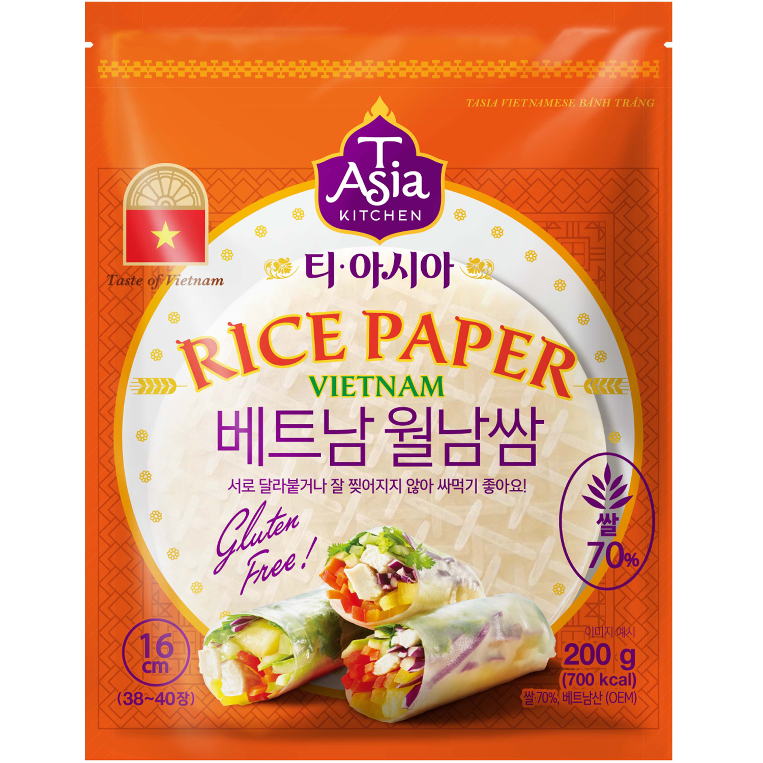 샘표식품 티아시아키친 베트남 월남쌈 16cm 200g (5개)_이미지