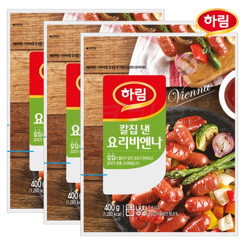 하림 칼집 낸 요리비엔나 400g (3개)_이미지