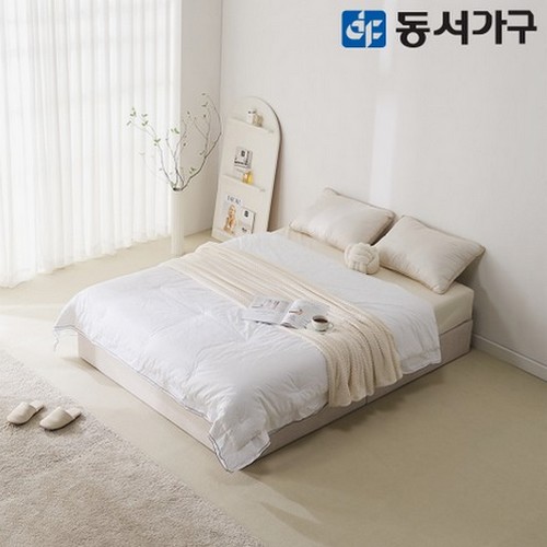 동서가구 데미앙 패브릭 저상형 무헤드 침대 Q (매트별도)_이미지